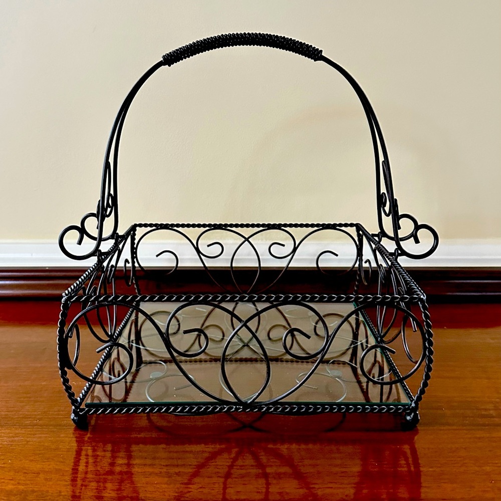 Southern Living at Home - Used Jamestown Iron Centerpiece with glass.